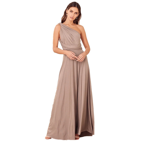 Champagne Convertible Wrap Dress Size Medium Voted Number 1 Dress on Earth - Picture 9 of 15